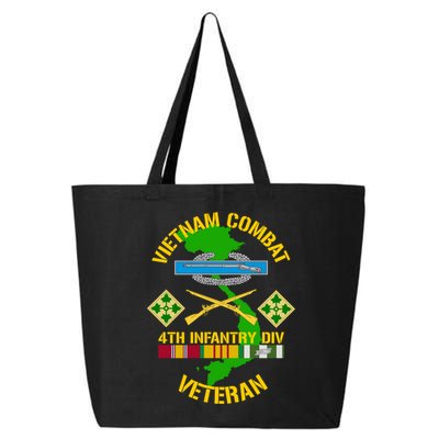 4th Infantry Division Gift Vietnam Combat Veteran Cool Gift 25L Jumbo Tote