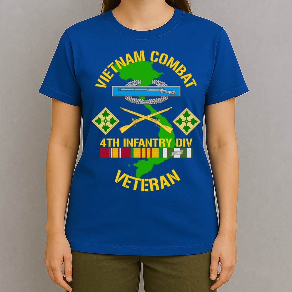 4th Infantry Division Gift Vietnam Combat Veteran Cool Gift T-Shirt