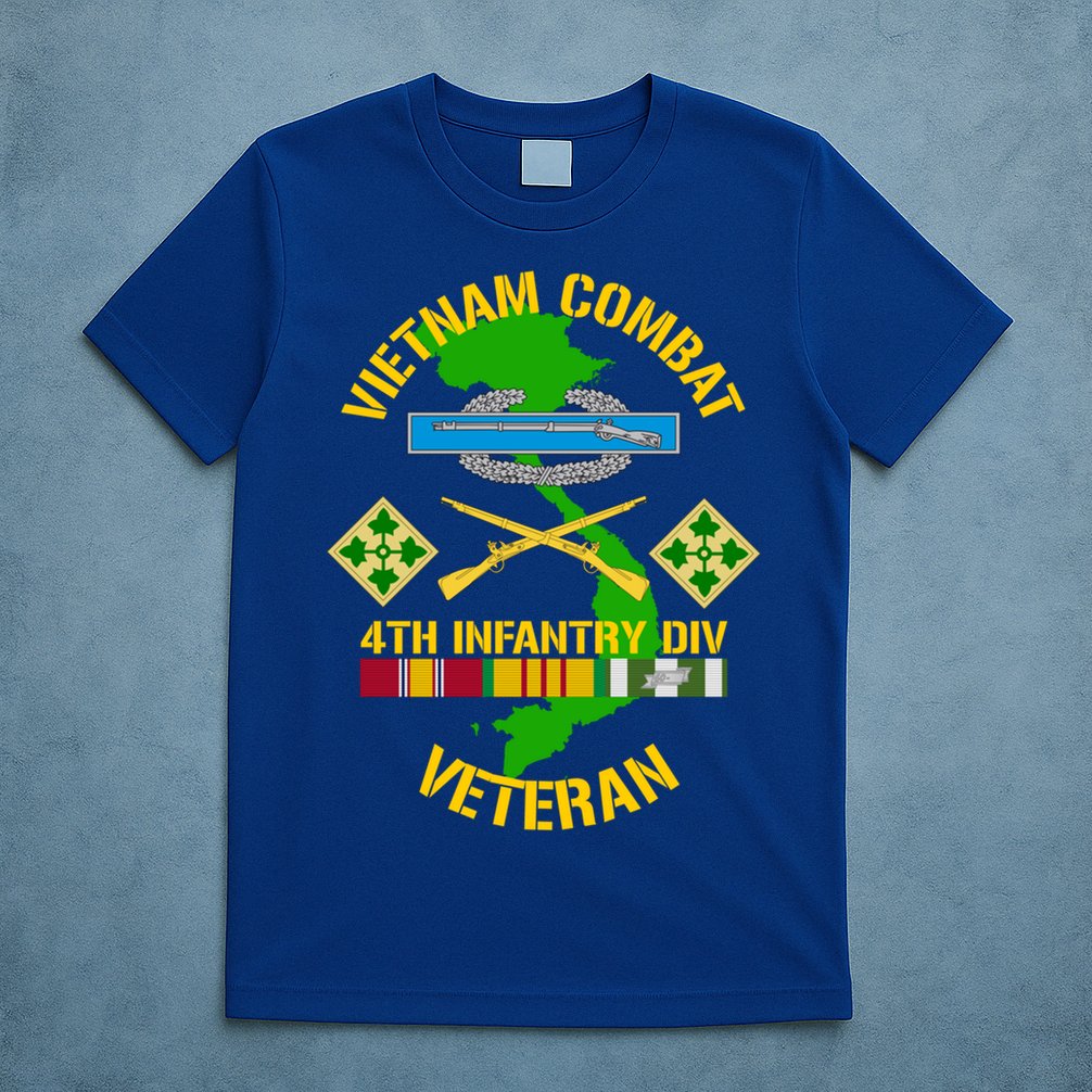 4th Infantry Division Gift Vietnam Combat Veteran Cool Gift T-Shirt