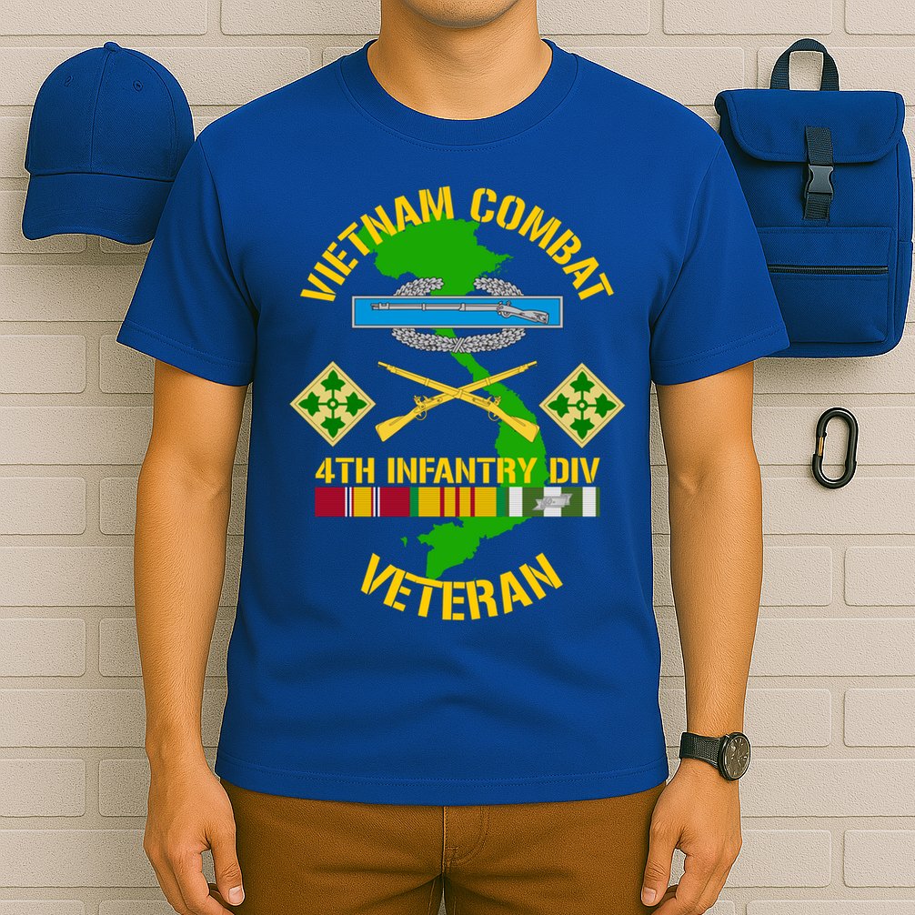 4th Infantry Division Gift Vietnam Combat Veteran Cool Gift T-Shirt