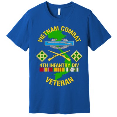 4th Infantry Division Gift Vietnam Combat Veteran Cool Gift Premium T-Shirt