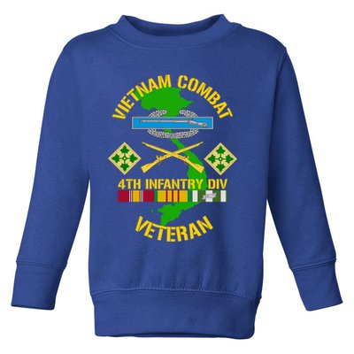 4th Infantry Division Gift Vietnam Combat Veteran Cool Gift Toddler Sweatshirt