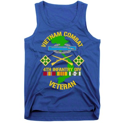 4th Infantry Division Gift Vietnam Combat Veteran Cool Gift Tank Top