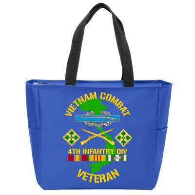 4th Infantry Division Gift Vietnam Combat Veteran Cool Gift Zip Tote Bag