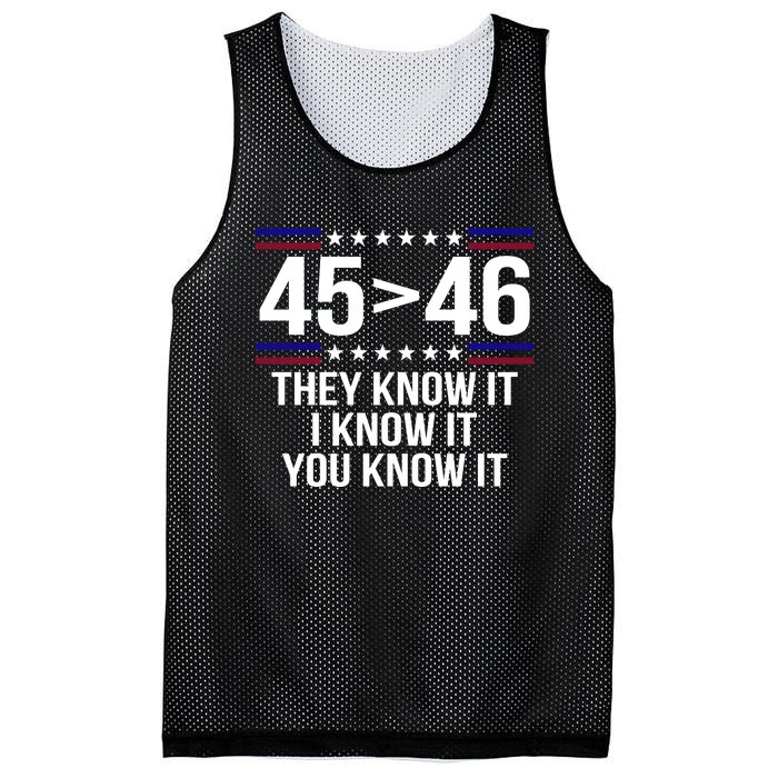 45 Is Greater Than 46 They Know It I Know It You Know It Mesh Reversible Basketball Jersey Tank