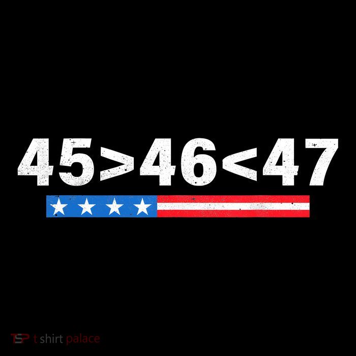 45 Is Greater Than 46 47 Is Greater Than 46 Trump Supporter Women's V-Neck T-Shirt