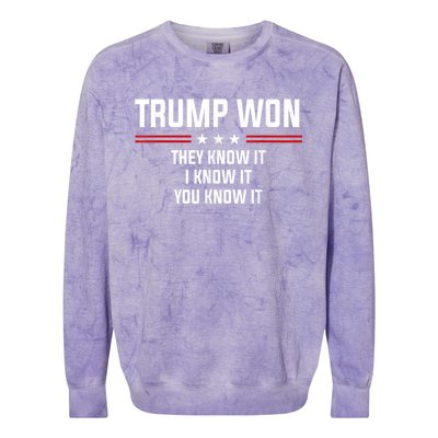 45 Is Greater Than 46 They Know It I Know It You Know It Colorblast Crewneck Sweatshirt