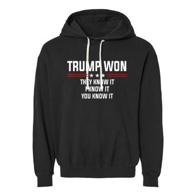 45 Is Greater Than 46 They Know It I Know It You Know It Garment-Dyed Fleece Hoodie