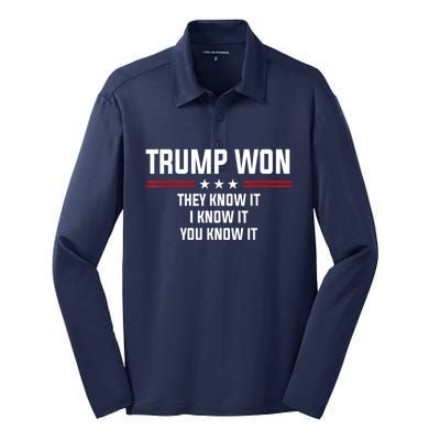 45 Is Greater Than 46 They Know It I Know It You Know It Silk Touch Performance Long Sleeve Polo