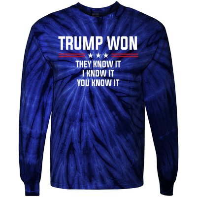 45 Is Greater Than 46 They Know It I Know It You Know It Tie-Dye Long Sleeve Shirt