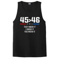 45 Is Greater Than 46 I Know It You Know It Funny Trump 2024 PosiCharge Competitor Tank