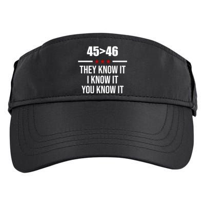 45 Is Greater Than 46 They Know It I Know It You Know It Adult Drive Performance Visor