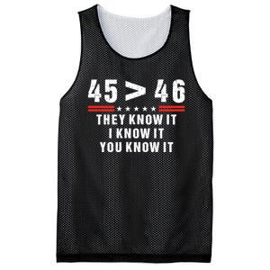 45 Is Greater Than 46 They Know It I Know It You Know It Mesh Reversible Basketball Jersey Tank