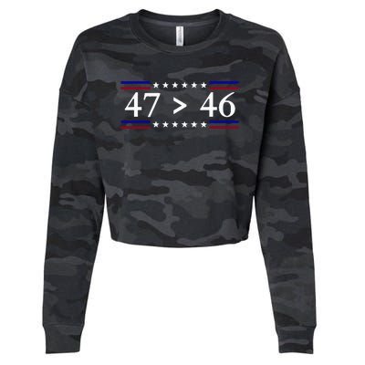 47 Is Greater Than 46 Trump Is My President 2024 Cropped Pullover Crew