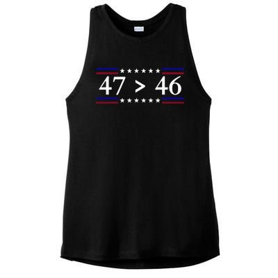 47 Is Greater Than 46 Trump Is My President 2024 Ladies PosiCharge Tri-Blend Wicking Tank