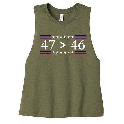 47 Is Greater Than 46 Trump Is My President 2024 Women's Racerback Cropped Tank