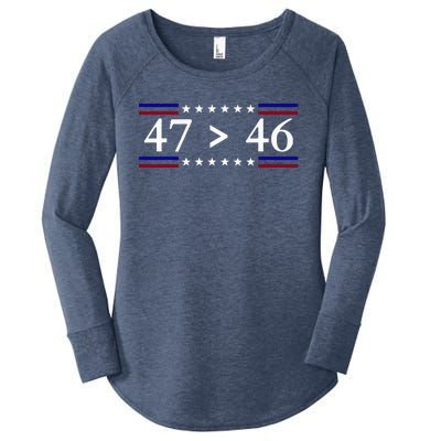 47 Is Greater Than 46 Trump Is My President 2024 Women's Perfect Tri Tunic Long Sleeve Shirt