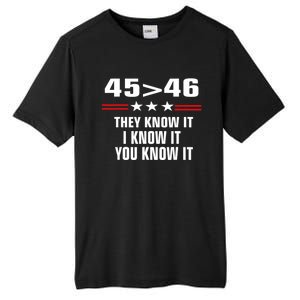 45 Is Greater Than 46 They Know It I Know It You Know It Tall Fusion ChromaSoft Performance T-Shirt