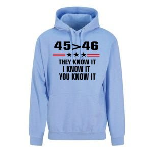 45 Is Greater Than 46 They Know It I Know It You Know It Unisex Surf Hoodie