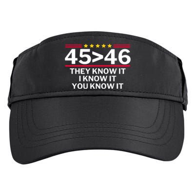 45 Is Greater Than 46 They Know It I Know It You Know Adult Drive Performance Visor