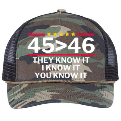 45 Is Greater Than 46 They Know It I Know It You Know Retro Rope Trucker Hat Cap