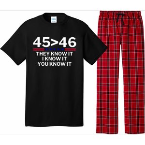 45 Is Greater Than 46 They Know It I Know It You Know Pajama Set