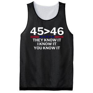 45 Is Greater Than 46 They Know It I Know It You Know Mesh Reversible Basketball Jersey Tank