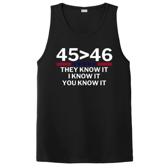 45 Is Greater Than 46 They Know It I Know It You Know PosiCharge Competitor Tank