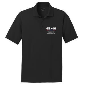 45 Is Greater Than 46 They Know It I Know It You Know PosiCharge RacerMesh Polo