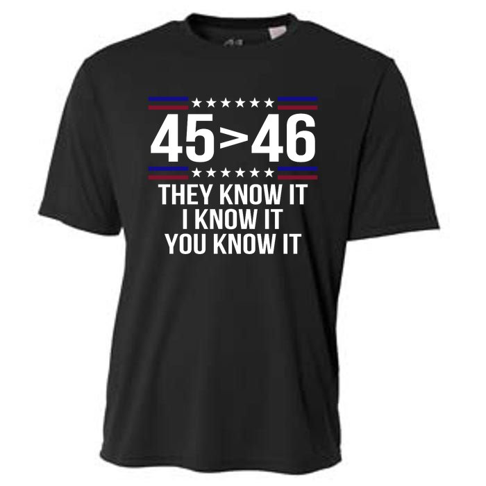 45 Is Greater Than 46 They Know It I Know It You Know It Cooling Performance Crew T-Shirt