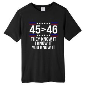 45 Is Greater Than 46 They Know It I Know It You Know It Tall Fusion ChromaSoft Performance T-Shirt