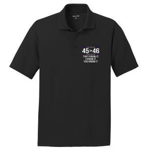 45 Is Greater Than 46 They Know It I Know It You Know It PosiCharge RacerMesh Polo