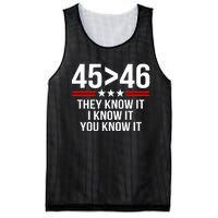 45 Is Greater Than 46 They Know It I Know It You Know It Mesh Reversible Basketball Jersey Tank