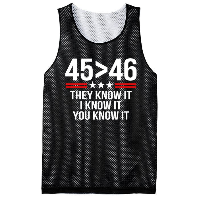 45 Is Greater Than 46 They Know It I Know It You Know It Mesh Reversible Basketball Jersey Tank