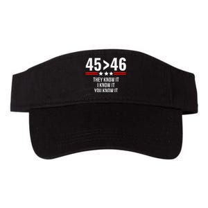 45 Is Greater Than 46 They Know It I Know It You Know It Valucap Bio-Washed Visor