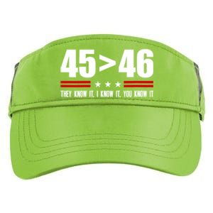 45 Is Greater Than 46 They Know It I Know It You Know It Adult Drive Performance Visor