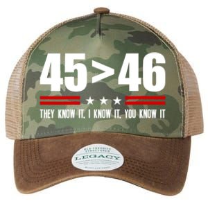 45 Is Greater Than 46 They Know It I Know It You Know It Legacy Tie Dye Trucker Hat