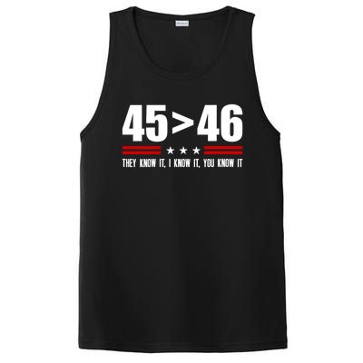 45 Is Greater Than 46 They Know It I Know It You Know It PosiCharge Competitor Tank