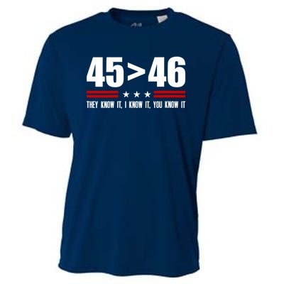 45 Is Greater Than 46 They Know It I Know It You Know It Cooling Performance Crew T-Shirt