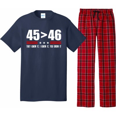 45 Is Greater Than 46 They Know It I Know It You Know It Pajama Set