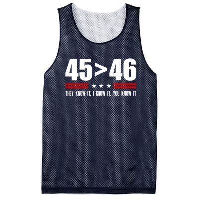 45 Is Greater Than 46 They Know It I Know It You Know It Mesh Reversible Basketball Jersey Tank