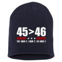 45 Is Greater Than 46 They Know It I Know It You Know It Short Acrylic Beanie