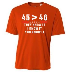 45 Is Greater Than 46 They Know It I Know It You Know Cooling Performance Crew T-Shirt