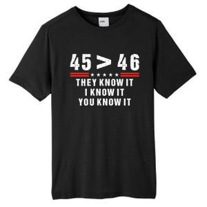 45 Is Greater Than 46 They Know It I Know It You Know Tall Fusion ChromaSoft Performance T-Shirt