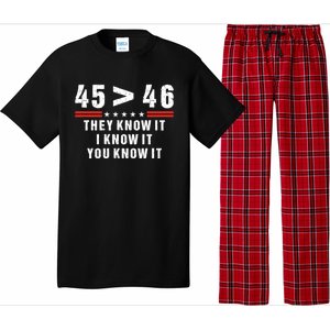 45 Is Greater Than 46 They Know It I Know It You Know Pajama Set