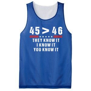 45 Is Greater Than 46 They Know It I Know It You Know Mesh Reversible Basketball Jersey Tank