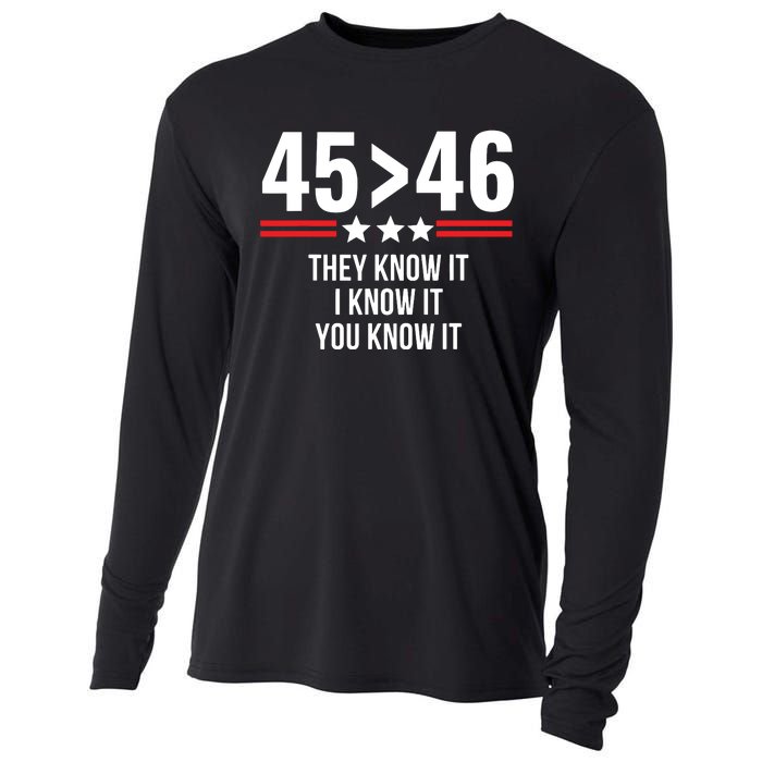 45 Is Greater Than 46 They Know It I Know It You Know It Cooling Performance Long Sleeve Crew