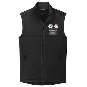 45 Is Greater Than 46 I Know It You Know It Funny Trump 2024 Collective Smooth Fleece Vest