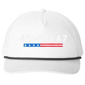 45 Is Greater Than 46 47 Is Greater Than 46 Trump Snapback Five-Panel Rope Hat