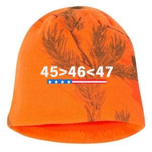 45 Is Greater Than 46 47 Is Greater Than 46 Trump Kati - Camo Knit Beanie